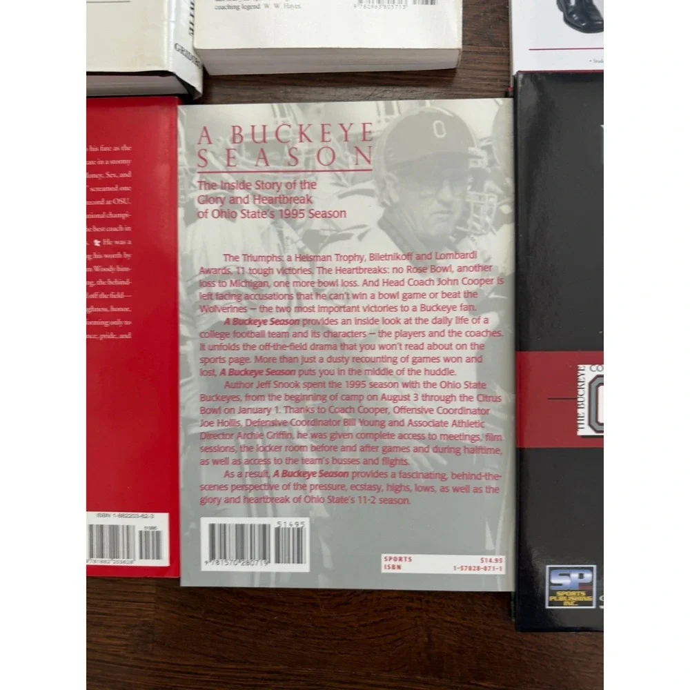 Lot 6 Ohio State‎ Buckeyes Football Books OSU History 1968 2002